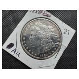 1884 Morgan Silver Dollar Marked AU When Purchased
