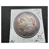 1901-O Nicely Toned Morgan Silver Dollar - Beautiful Coin!