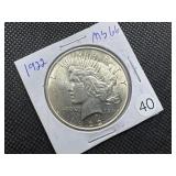 1922 Peace Silver Dollar Marked MS66 When Purchased - Great Detail and Nice Mint Luster!!