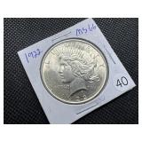 1922 Peace Silver Dollar Marked MS66 When Purchased - Great Detail and Nice Mint Luster!!