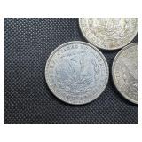 Three 1921-P Morgan Silver Dollars