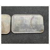 1 Oz. Silver USS Arizona Pearl Harbor Silver Bar and 1/2  Oz. Silver USS Arizona Pearl Harbor Silver Bar -  1.5 Total Oz. of Silver