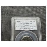 2001-S VT 25C PCGS PR69 CAM Vermont