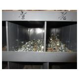 72 Compartment Bolt Bin w/Contents 34"x42"x12"