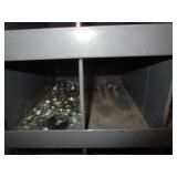 72 Compartment Bolt Bin w/Contents 34"x42"x12"