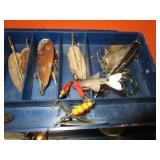 Bait Bucket, Tackle Boxes & Vintage Tackle