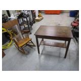 Vintage Rocking Chair & Desk
