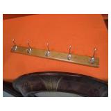 32"x44" Mirror, 34" Clock, Coat Hook