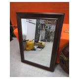 32"x44" Mirror, 34" Clock, Coat Hook