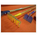 Thatching Rake & Kids Garden Tools