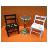 Kids Painted Chairs & Table