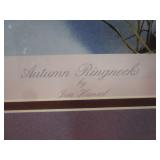 Jim Hansel "Autumn Ringnecks" S&N Print 2206/2700 26"x32" Frame