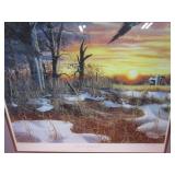 Jim Hansel "Autumn Ringnecks" S&N Print 2206/2700 26"x32" Frame