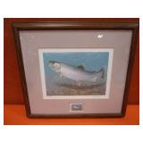 Louis Frisino 1988-89 ND Trout & Salmon Stamp S&N Conservation Edition Print 23/50 17"x15" Frame Size
