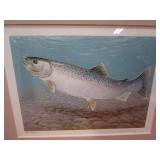 Louis Frisino 1988-89 ND Trout & Salmon Stamp S&N Conservation Edition Print 23/50 17"x15" Frame Size