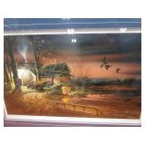 Terry Redlin "Hunters Haven" Open Edition Print 25"x18" Frame Size