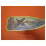 Nancy Luloff Decorative Boat Orr w/Pheasant Scene 6"x35"