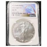 2022 AMERICAN SILVER EAGLE NGC MS70