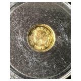 HALF GRAM .9999 FINE GOLD MONARCH METALS ROUND IN CASE