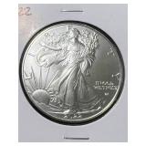 2022 AMERICAN SILVER EAGLE 1 TROY OZ .999 FINE SILVER
