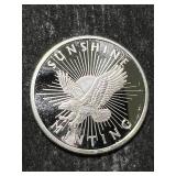 HALF TROY OZ .999 FINE SILVER SUNSHINE MINTING ROUND