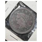 1853 US BRAIDED HAIR LARGE CENT