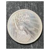 1 TROY OZ .999 FINE SILVER LIBERTY ROUND