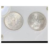 1900 US MORGAN SILVER DOLLAR WITH 2000 AMERICAN SILVER EAGLE IN CASE