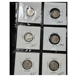 GROUP OF 6 US ROOSEVELT DIMES