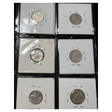 GROUP OF 6 US ROOSEVELT DIMES