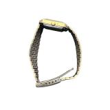 Phasar Quartz Gold-Tone Square Face Wristwatch with Metal Band