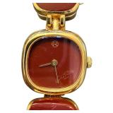 Ladies Jules Rolle Paris Gold Tone Bracelet Wristwatch