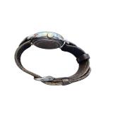 Swiss Army Brand Stainless Steel Wristwatch with Leather Band