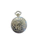 Vintage Peugeot 17 Jewels Pocket Watch with Ornate Embossed Back