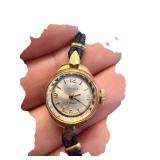 Vintage J.B. Hudson 17 Jewels Ladies Wristwatch with Black Cord Band