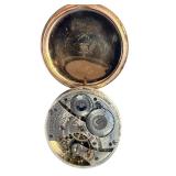 Antique Waltham Pocket Watch with Gold-Tone Case and Exposed Movement
