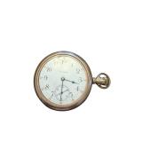 Antique Waltham Pocket Watch with Gold-Tone Case and Exposed Movement