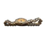 Waltham Stainless Steel Day-Date Wristwatch with Metal Band