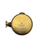 Huguenin 20 Microns Gold Plated Bow Brooch Watch