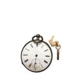 Antique Pocket Watch with Key and Roman Numeral Dial