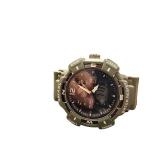 Smael Digital Analog Green Sport Watch with Water Resistant Band