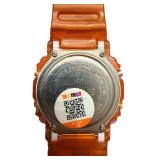 SKMEI 50M Orange Digital Sports Watch with Floral Design