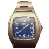 Nautical Velocity Quartz Wristwatch with Metal Band