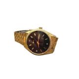 Q&Q Automatic Wristwatch with Gold-Tone Bracelet