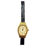 Caravelle Bulova Ladies Quartz Watch with Black Strap