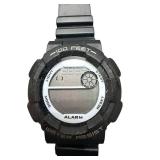 Digital Sports Wristwatch with Black Plastic Band and Alarm