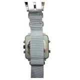 Infantry Military Style Analog Digital Wristwatch with Gray Nylon Strap