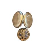 Antique Mechanical Pocket Watch with White Enamel Dial