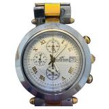 Klaus-Kobec Couture Sports Chronograph Watch Two-Tone Steel Bracelet