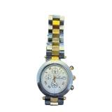Klaus-Kobec Couture Sports Chronograph Watch Two-Tone Steel Bracelet